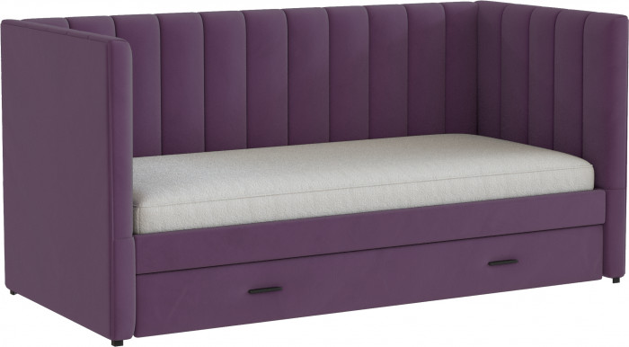 Подростковая кровать "Нега" с бортами (интерьерная), Винный