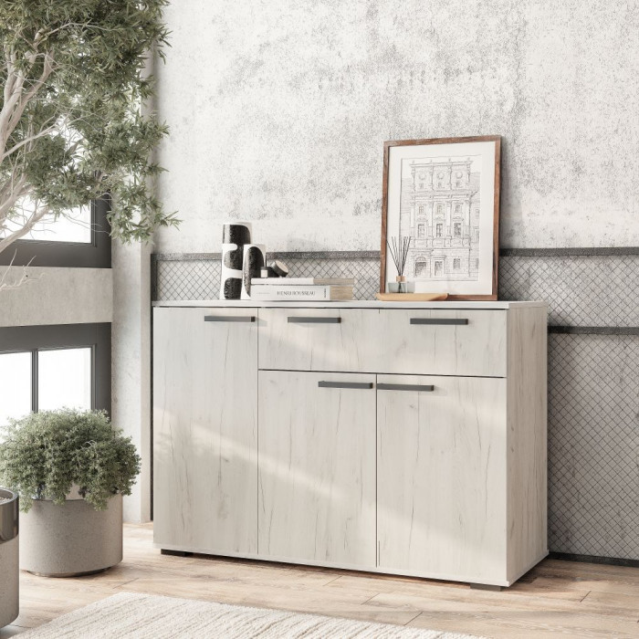 Комод "Стандарт №4" НЕВ (1200х828х460) дуб крафт белый