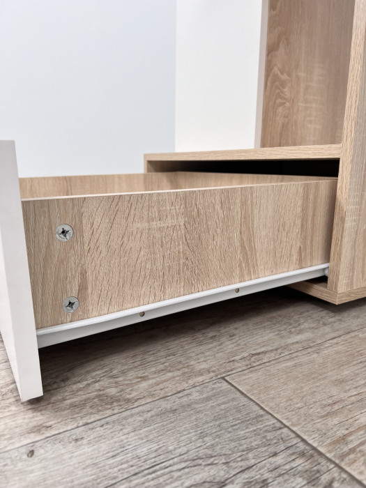 Компьютерный стол Квартет-11, Дуб крафт табачный/Дуб крафт белый