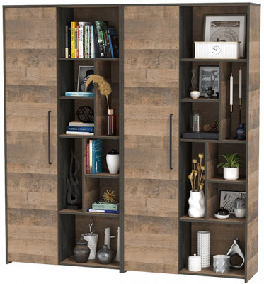 Трувор 13.206 Шкаф-стеллаж + 13.206 Шкаф-стеллаж, дуб гранж песочный/интра