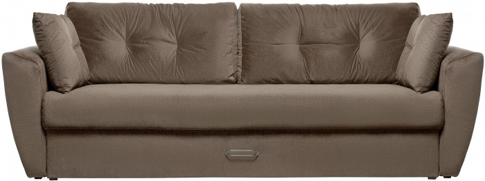 Диван-кровать Амстердам Люкс, 160х195, еврокнижка, пружинный блок, велюр, коричневый