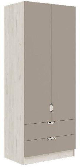 Юниор-4 Шкаф (800) (Шарли белый, Крафт белый)