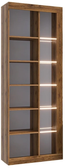 Прага Модульная Гостиная, вариант №2, Дуб Делано/Черный глянец