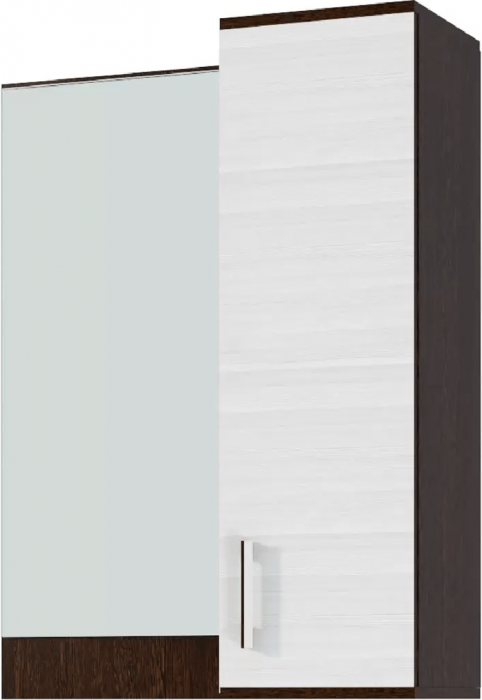 Ника Полка с зеркалом (пз800) (Ясень шимо темный / светлый)