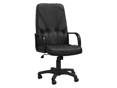 Кресло Бибионе 1П черный/к/з черный