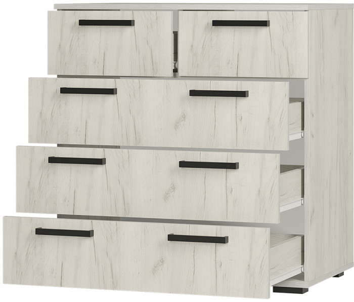 Комод "Стандарт №5" НЕВ (800х828х460) дуб крафт белый