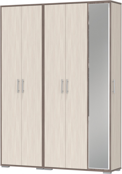 Прихожая Домино-мини + Шкаф для одежды Домино, цвет бодега тёмный/бодега светлый, ШхГхВ 148х36х202 см., универсальная сборка