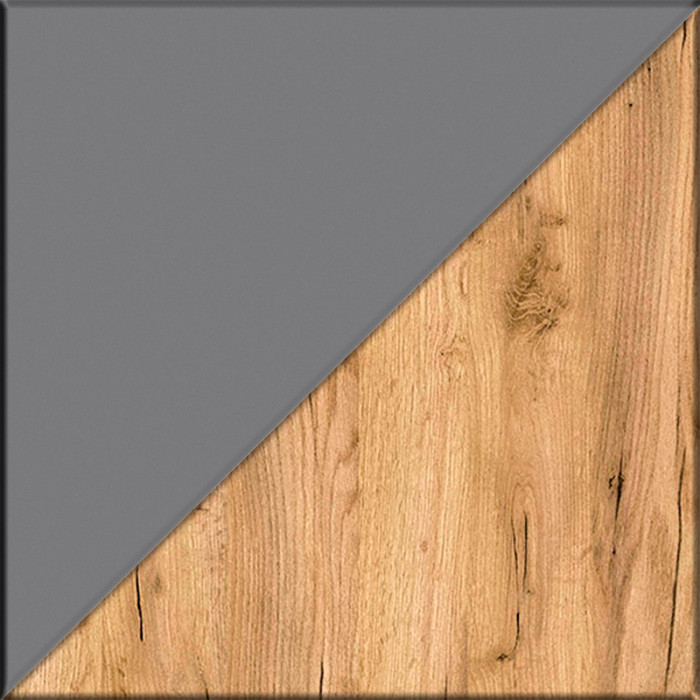 Остин 16.121 Тумба для обуви + 13.257 Тумба, цвет серый графит/дуб крафт золотой, ШхГхВ 160х41,9х99,3 см., универсальная сборка