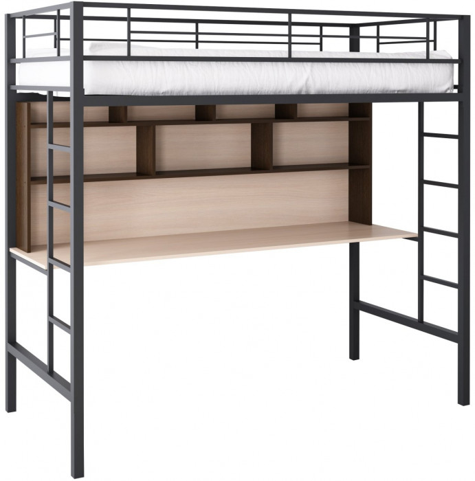 Кровать-чердак Севилья 1.2 (Венге / Дуб молочный, Коричневый)