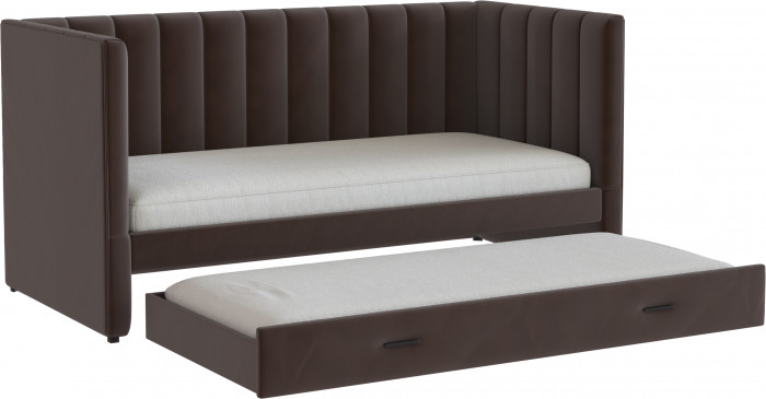 Подростковая кровать "Нега" с бортами (интерьерная), Коричневый