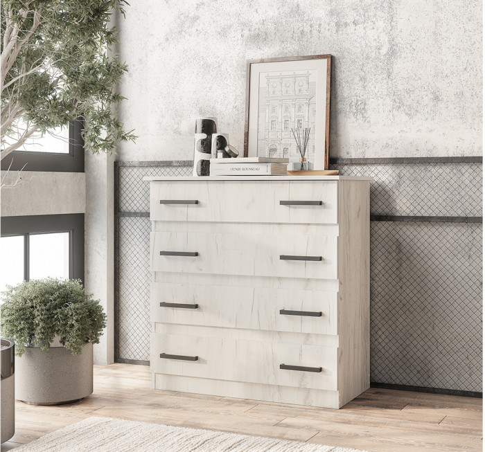 Комод "Стандарт №6" (882х920х460) дуб крафт белый