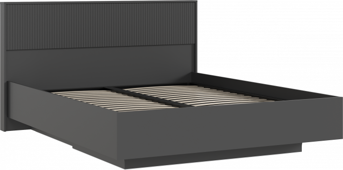 Кровать парящая с ортопед. основанием Марвэл 1,6м с подсветкой, Графит/Браш графит