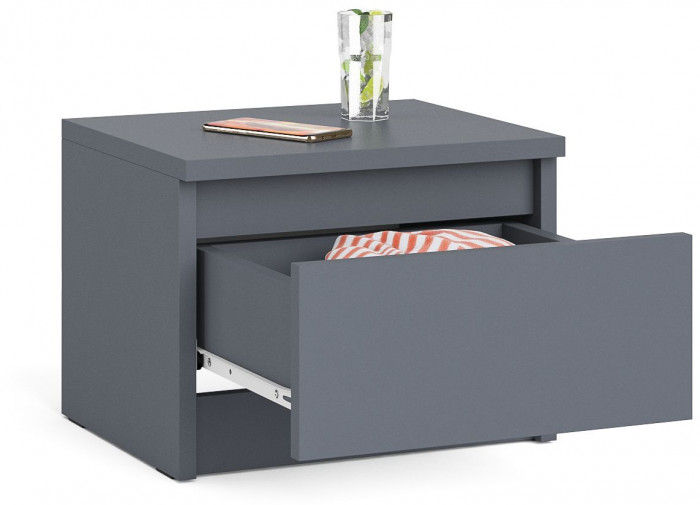 Мори Тумба прикроватная ТПМ400.1, цвет графит, ШхГхВ 40,4х34,6х30 см.