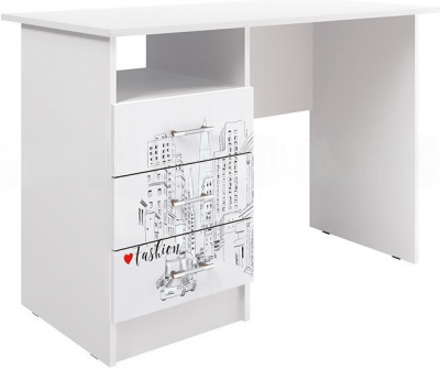 Вега NEW Girl Стол письменный (Белый / Белый глянец)