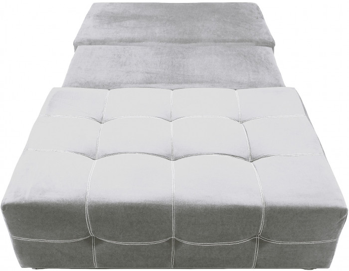 Диван аккордеон Марс Мини велюр серый 160