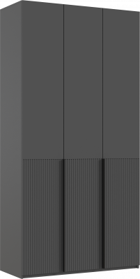 Марвэл Шкаф 3-х створчатый 1200, Браш Графит, Графит