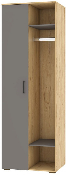 Бруно Шкаф с нишей Дуб Вотан / Серый графит