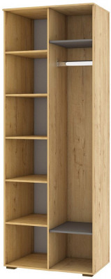 Бруно Шкаф с нишей Дуб Вотан / Серый графит