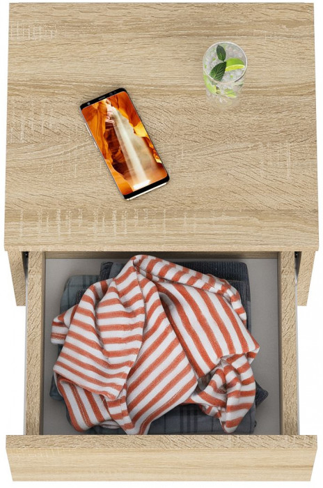 Мори Тумба прикроватная ТПМ400.1, цвет дуб сонома, ШхГхВ 40,4х34,6х30 см.