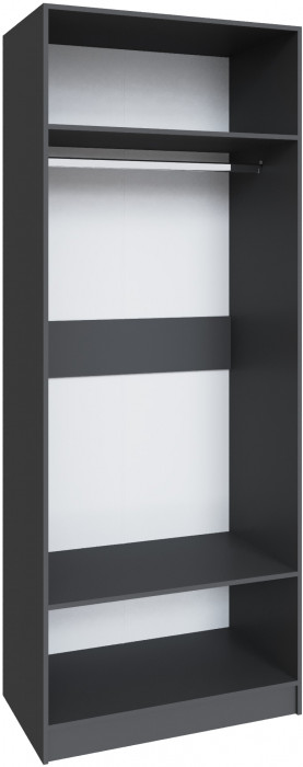 Шкаф Мадрид (0,9) с зеркалом, Графит серый