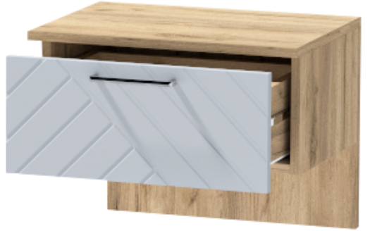 Тумба приставная "Иннэс-7", Крафт золотой/Монблан Р-856