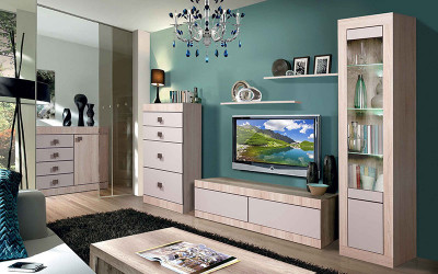 Набор мебели для гостиной "Лондон", набор 3 - Дуб сонома/Капучино светлый