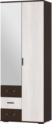 Шкаф двухдверный Белла, венге/ясень белый