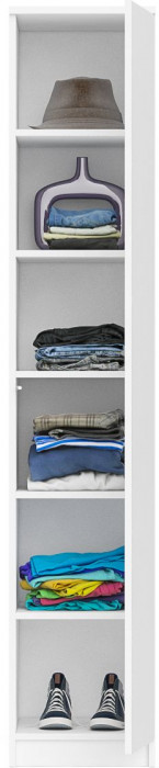 Мори Пенал МШ400.1, цвет белый, ШхГхВ 40,4х50,4х209,6 см., универсальная сборка