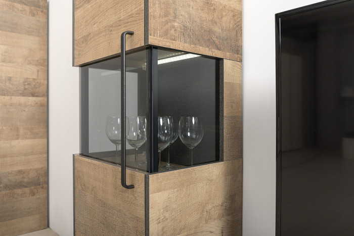 Трувор Гостиная 021, цвет дуб гранж песочный/интра, ШхГхВ 303,6х45,4х210 см., универсальная сборка