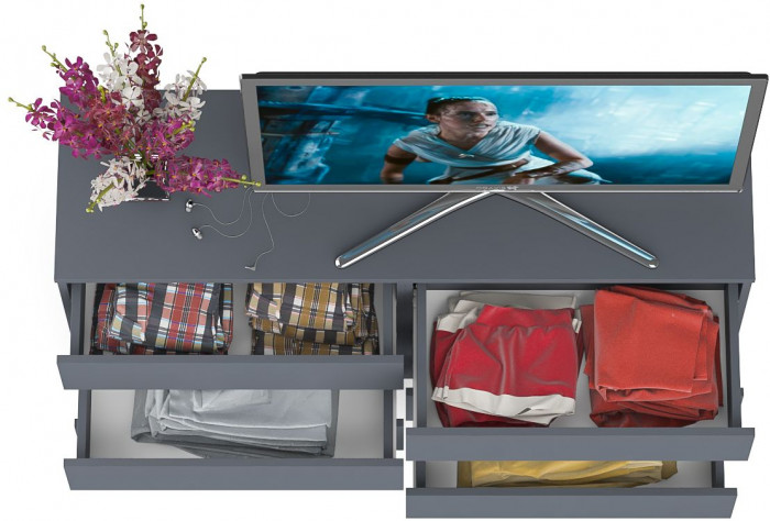 Мори Комод МК1380.6, цвет графит, ШхГхВ 138х41х73 см.