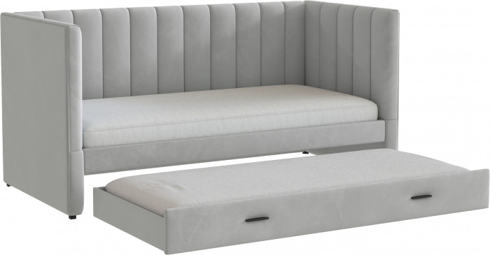 Подростковая кровать "Нега" с бортами (интерьерная), Светло-серый