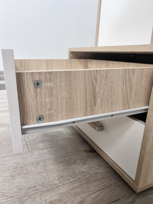 Компьютерный стол Квартет-9 (К), Дуб крафт золотой/Кашемир