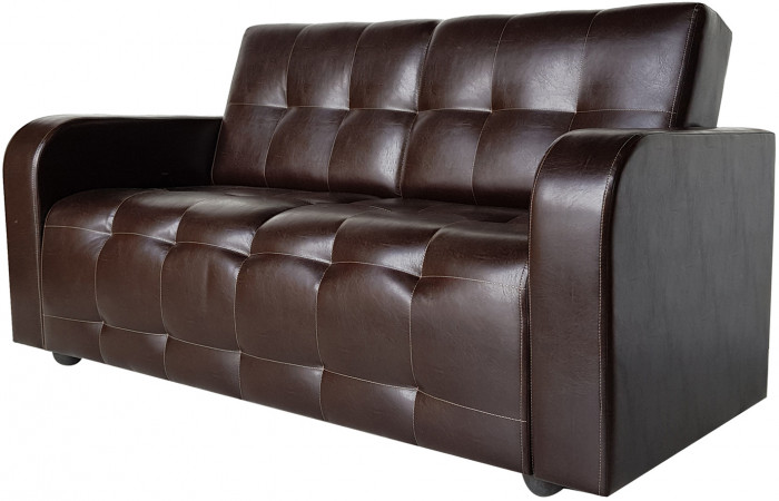 Диван Оксфорд кожаный, темно-коричневый