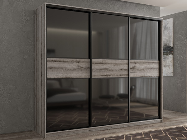 Шкаф-купе Кааппи 12 Эвок Окаменелый 180х60х230 см