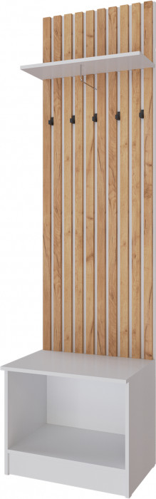Кано Тумба с вешалкой 600 КПТВ-1 белый/дуб крафт золотой