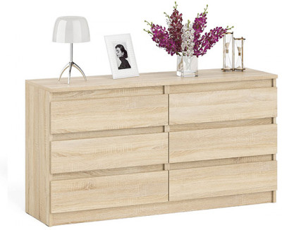 Мори Комод МК1380.6, цвет дуб сонома, ШхГхВ 138х41х73 см.