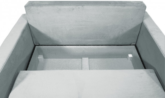 Диван аккордеон Марс велюр серый 160