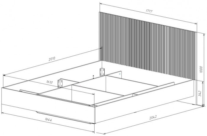 Селена Кровать КР-002 с ортопедом и ПМ, 160