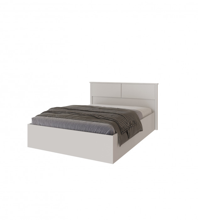 Толедо Кровать 160 белый, настил ДСП