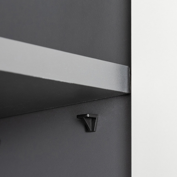 Сидней 13.200 Шкаф 3 штуки, цвет корпус: антрацит/фасады: МДФ веллюто капучино, ШхГхВ 150х41,3х205,2 см., универсальная сборка