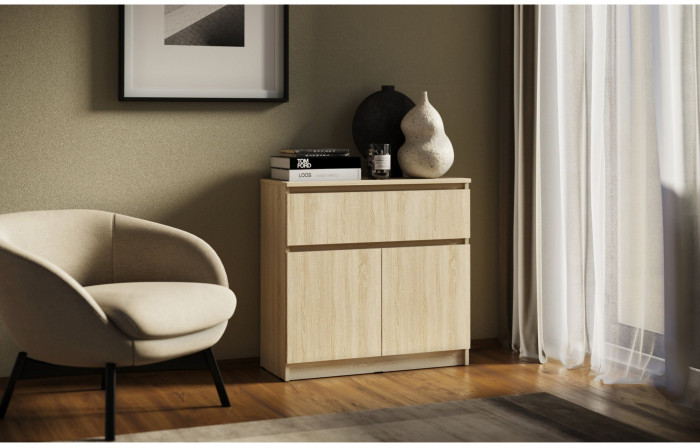 Челси Комод 800 (1 ящик 2 двери) (Дуб Сонома, Дуб Сонома)