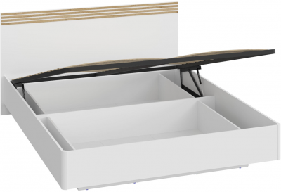 Кровать парящая 180 КРП-410-16-18 с подъемным основанием, Белый/Профиль МДФ Дуб вотан