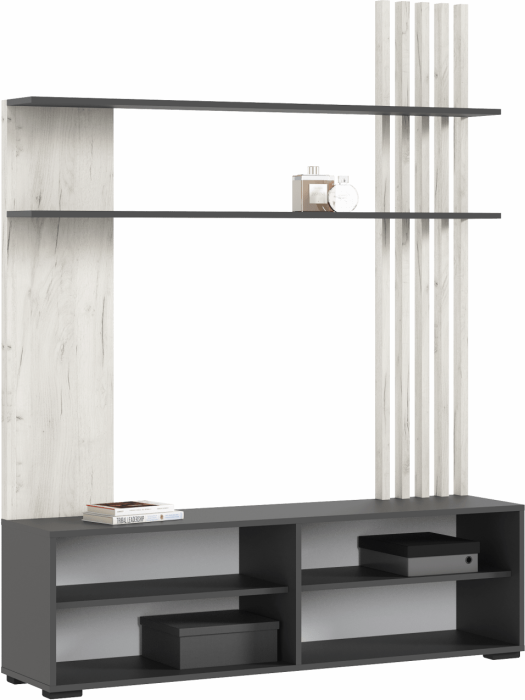 Роджинамиф Гостиная, Крафт белый/Графит