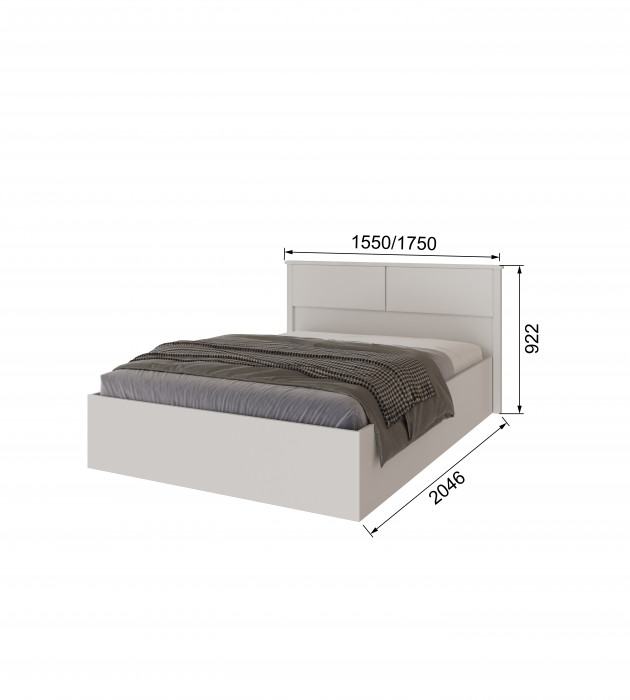 Толедо Кровать 160 белый, ПМ