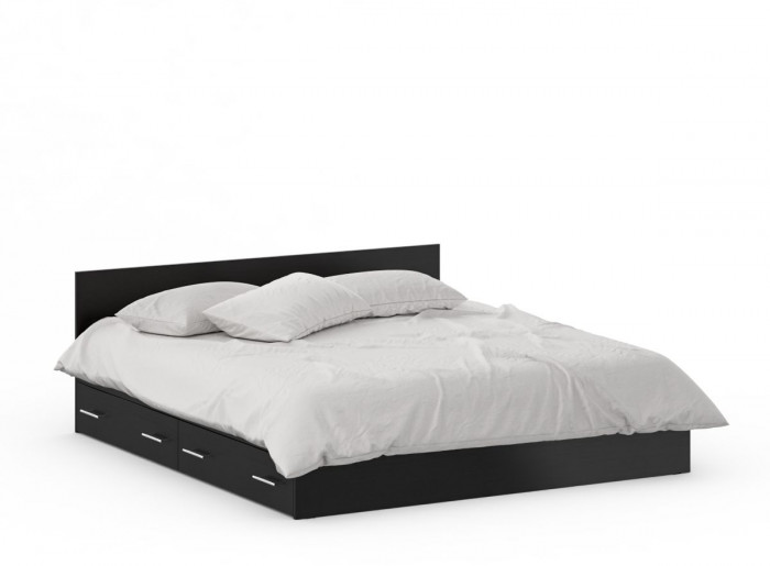 Кровать с ящиками 1800 + угловой шкаф Стандарт, венге