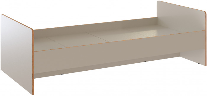 Кровать 0,9 Асцелла с ПМ, Кашемир/Крафт золотой