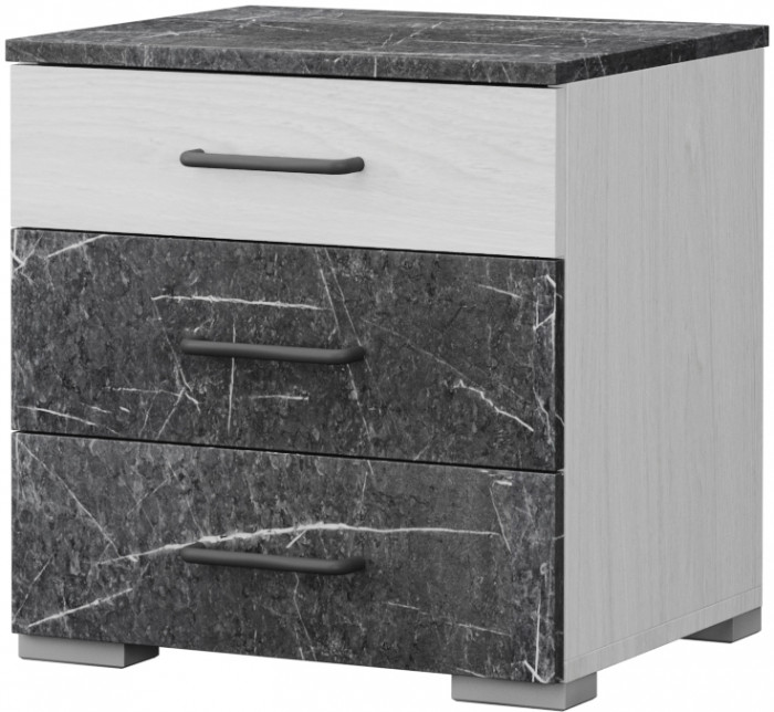 Спальня Теана, набор 1, Дуб крафт серый/МДФ светло-серый