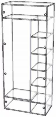 Шкаф Мини-Лайт МЛ-9 венге/ясень шимо светлый