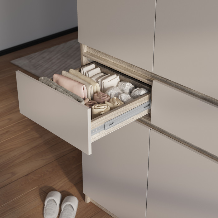 Шкаф 2-х створчатый "Багира" ШК-03 Дуб смоки/Кашемир