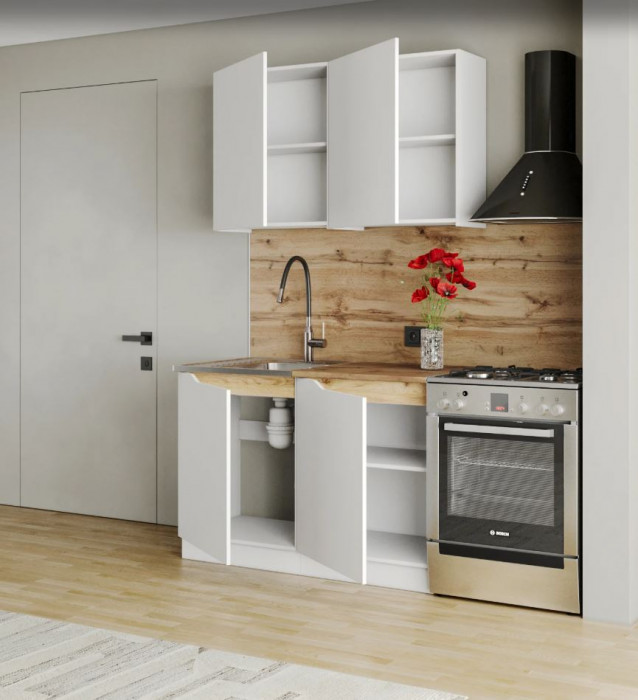 кухня Мирра 1,2 NEW белый/белый